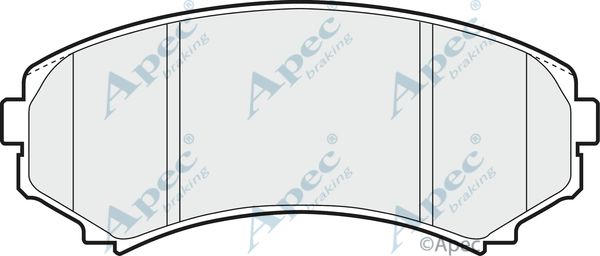 APEC BRAKING Комплект тормозных колодок, дисковый тормоз PAD1268